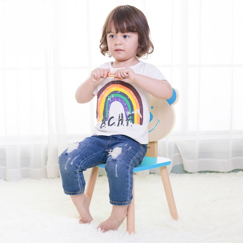 Classic World - Bear Chair for Kids - Blue - Image 2