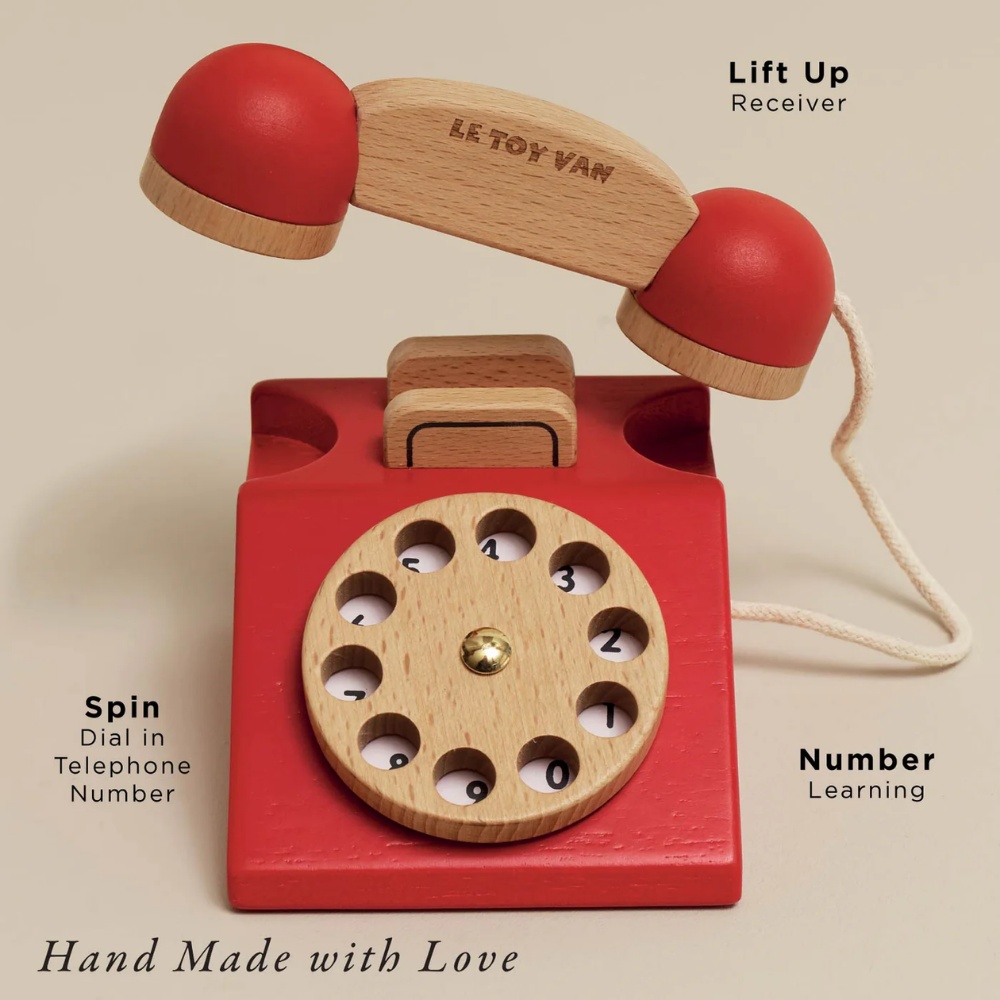 Le Toy Van - Vintage Wooden Phone - Image 3