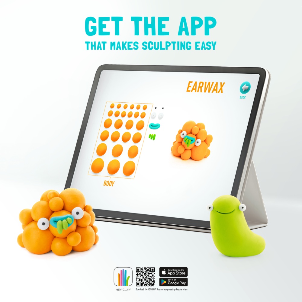 Hey Clay - Modelling Air-Dry Clay with Fun Interactive App - Poop Oops, 16 cans - Image 10