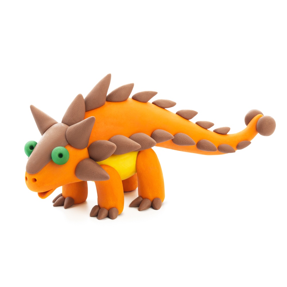 Hey Clay - Modelling Air-Dry Clay with Fun Interactive App - Ankylosaurus, Parasaurolophus, Therizinosaurus, Series Mega Dinos, 6 cans - Image 4