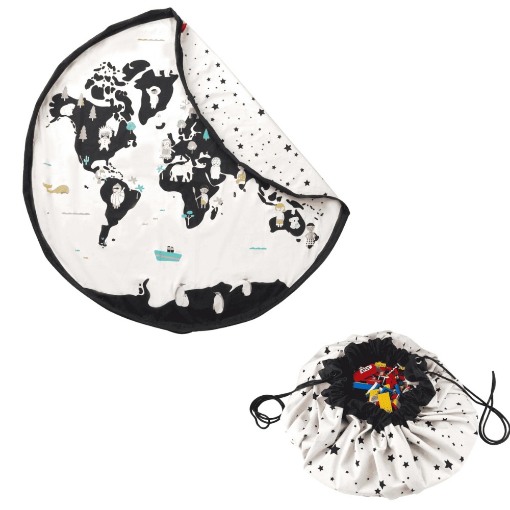 Play&Go - 3-in-1 Playmat & Toy Bag - Worldmap Colour - Image 9