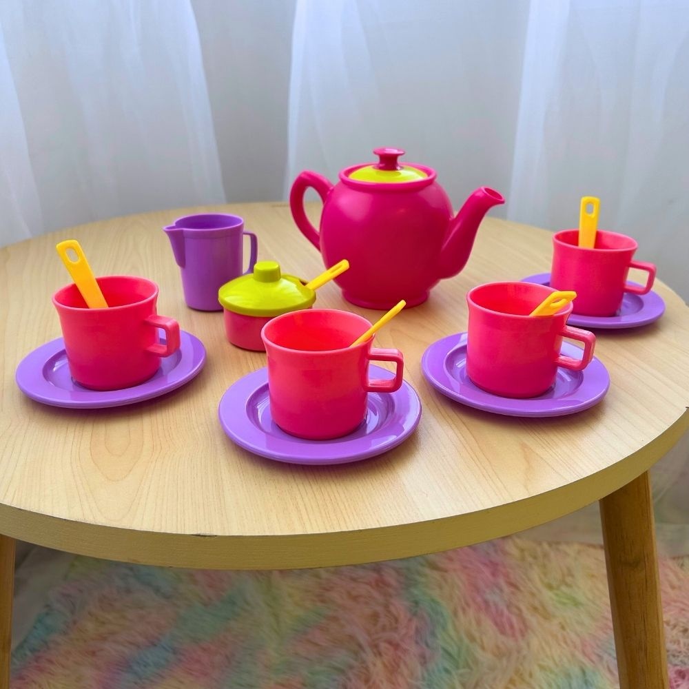 Greenbean - Pretend & Play Tea Set - Pastel - 18pcs - Image 3