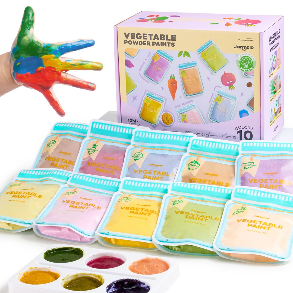 Jar Meló - Baby Safe Vegetable Powder Finger Paint - 10 Colours - Image 2
