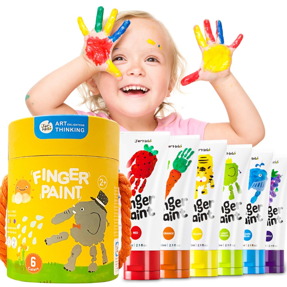 Jar Meló - Finger Paint - Non-Toxic & Safe for Kids - 6 Colours - Image 2