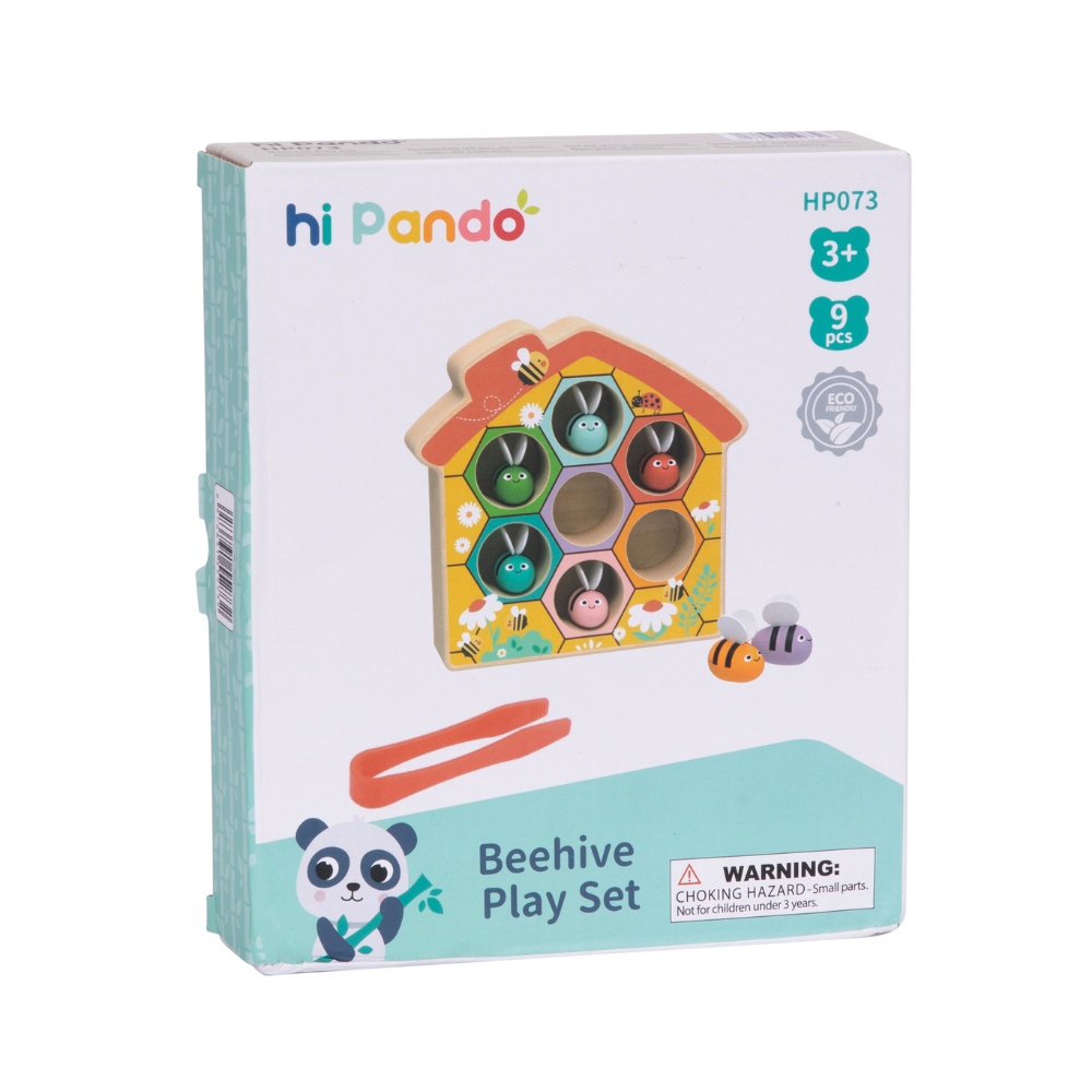 hi Pando - Wooden Color Sorter - Beehive Themed - 9pcs - Image 6