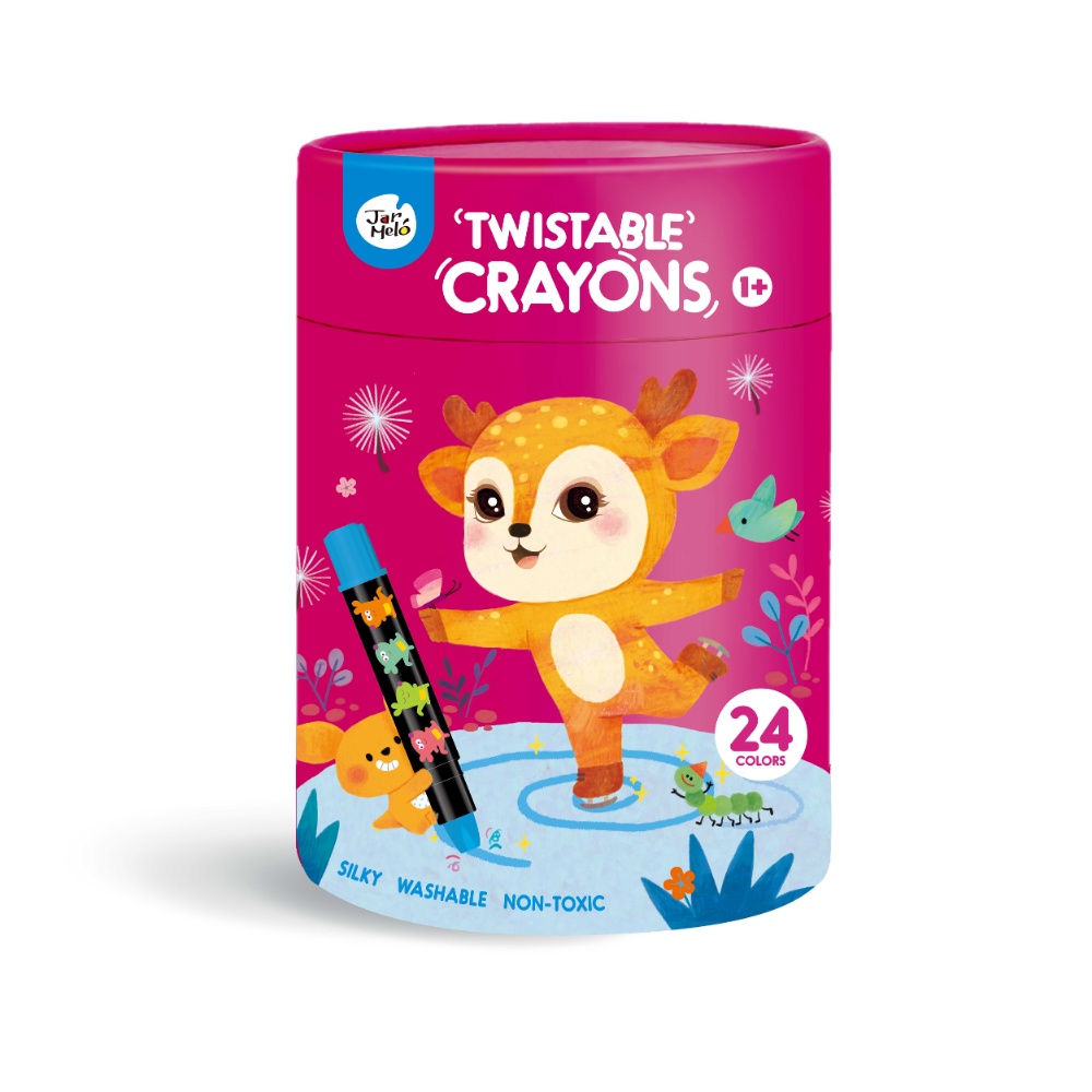 Jar Meló - Twistable Silky Crayons - Washable - 24 Colours - Image 6