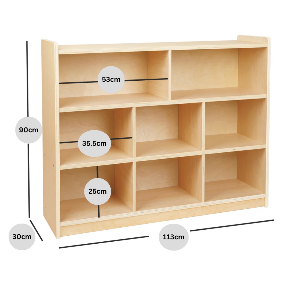TookyToy - Wooden Shelf and Toy Storage for Kids Room: Plywood 90x113cm - Image 3