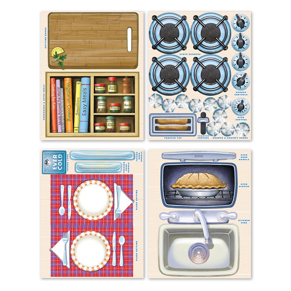 eeBoo - Kitchen Pretend Play Stickers -** - Image 2