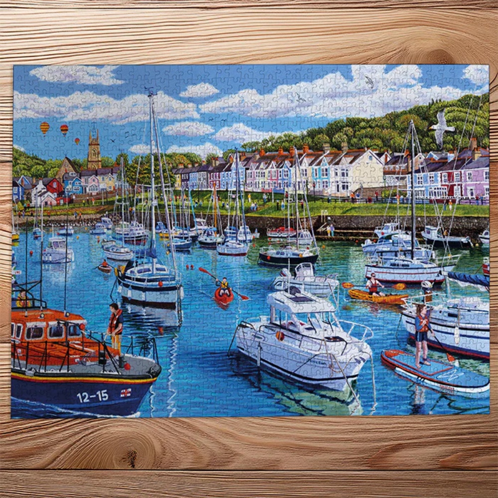 Gibsons - Aberaeron, Cardigan Bay - 1000 Piece Jigsaw Puzzle - Image 2