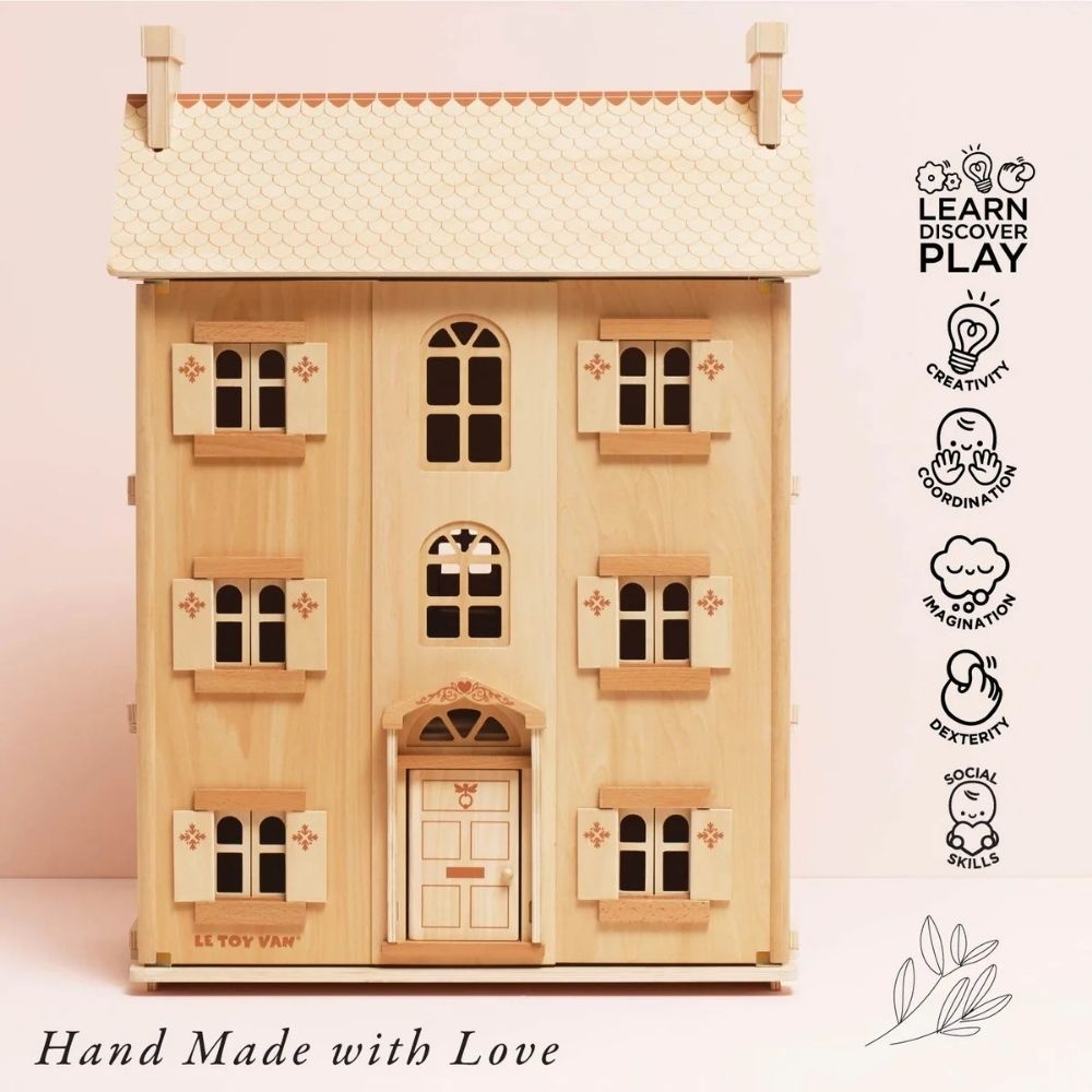 Le Toy Van - The Grand Natural Wood Dolls House - Image 5