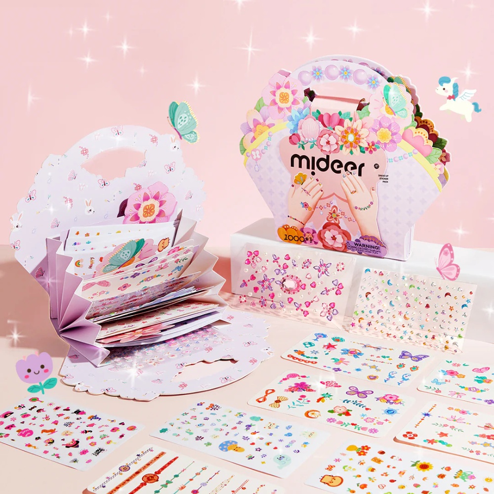 Mideer - Nail, Temporary Tattoo & Gem Sticker Pack - Garden Fairy - 1000pcs - Image 3
