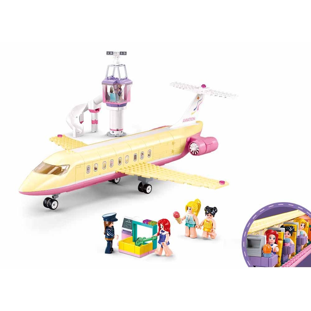 Sluban Building Set: Girls Dream - Plane - 384pcs - Image 3