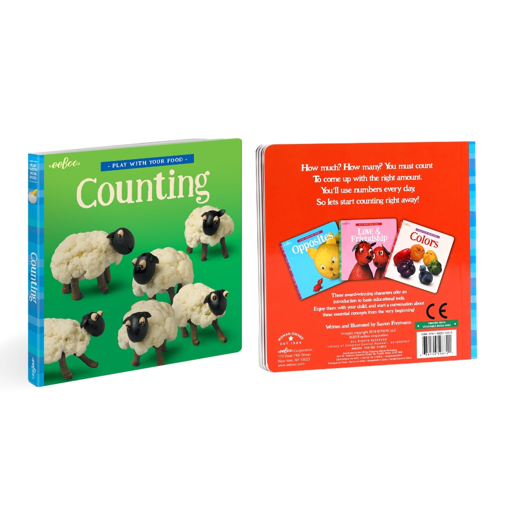 eeBoo - Play With Your Food Board Book - Counting - Early Learning Picture Book - Image 5