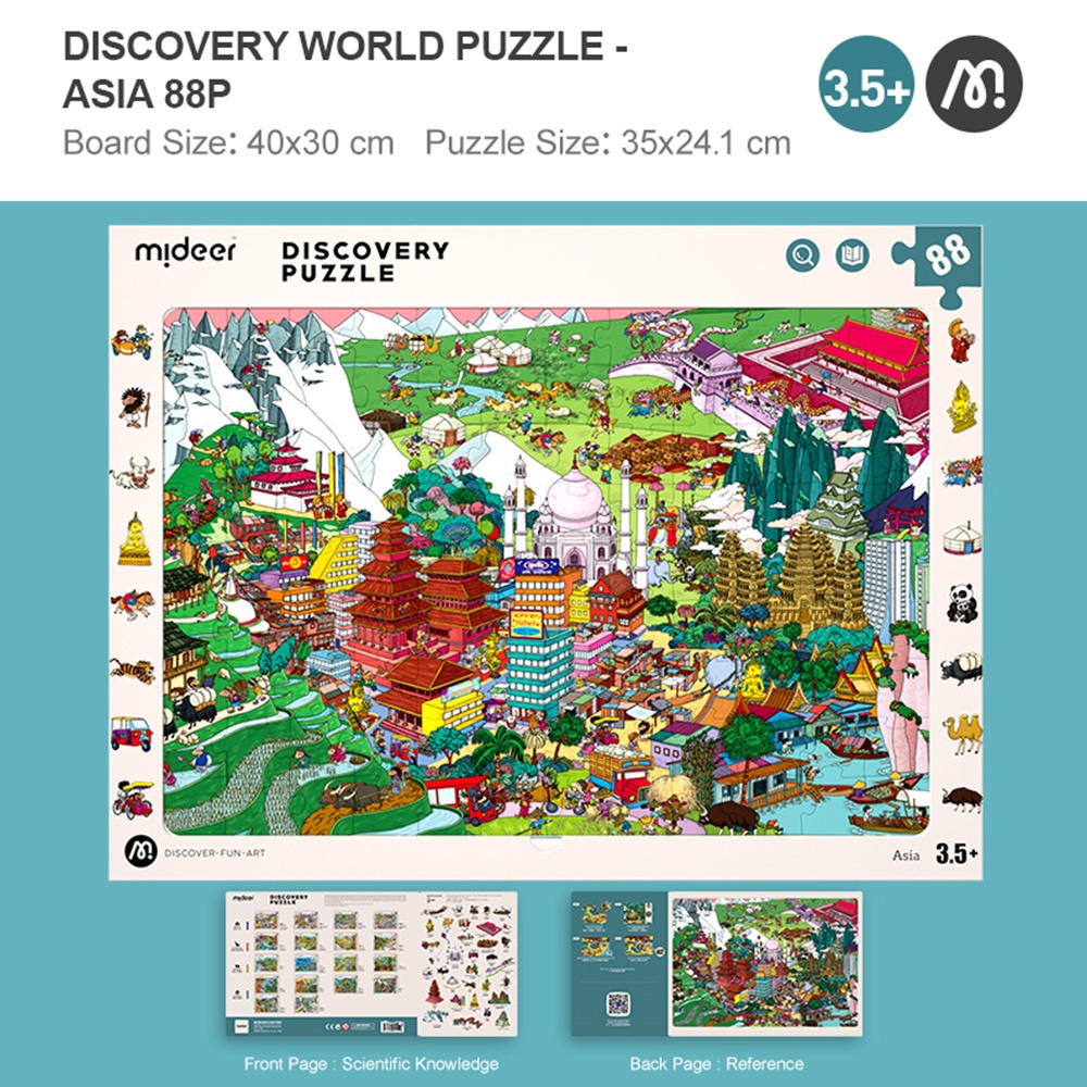 Mideer - Big World Small World India-Themed Discovery Puzzle: 88 Pieces - Image 2