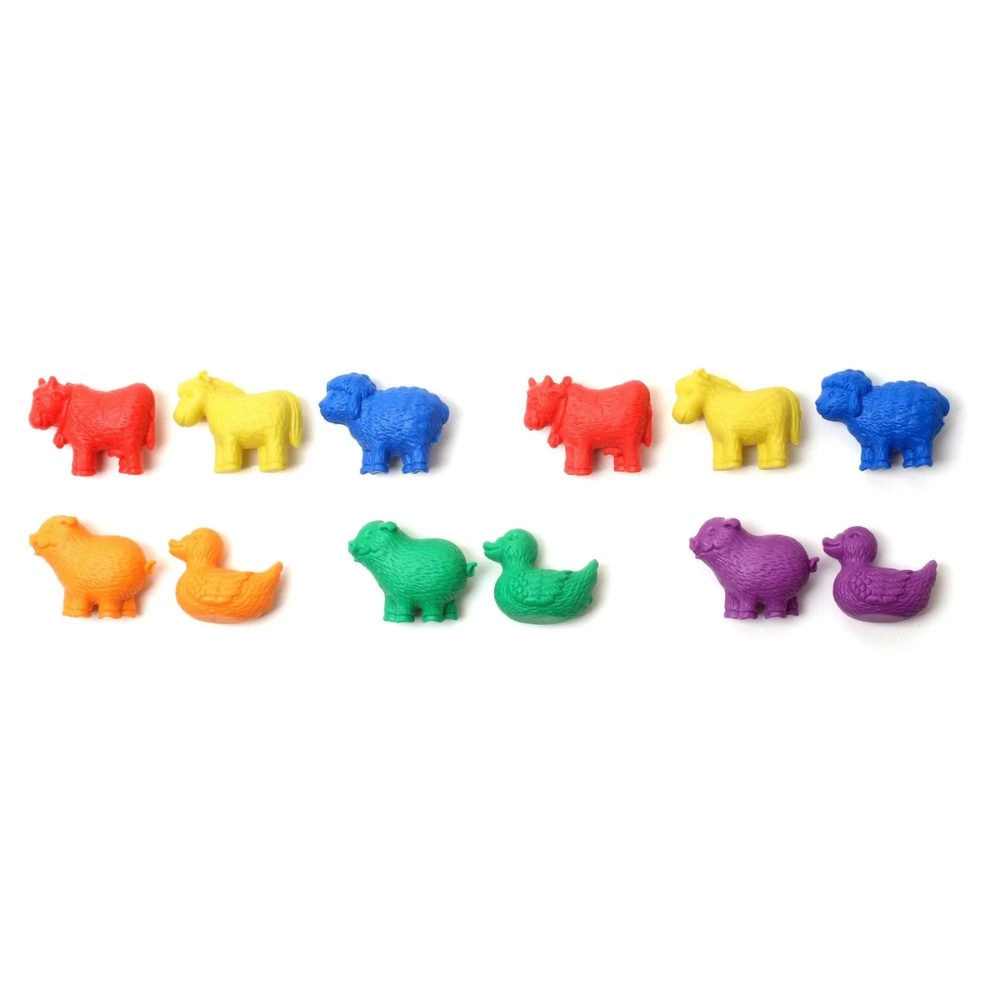 EDX Education - Counters - Farm Animals 6 Colours - 72Pc Polybag - Image 4