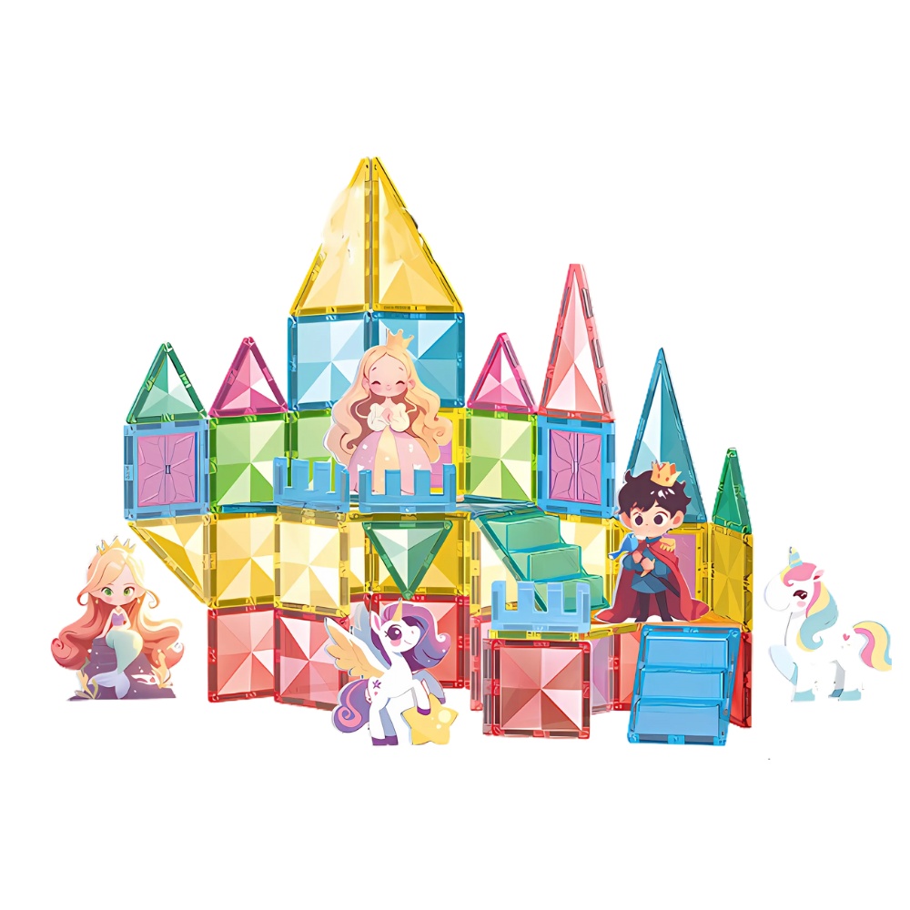 Magnetic Tiles - Princess Set - 55 Pieces - Image 2