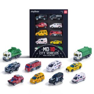Mideer - Alloy Racing Cars - City Vehicles Toy Cars for Kids 10pcs