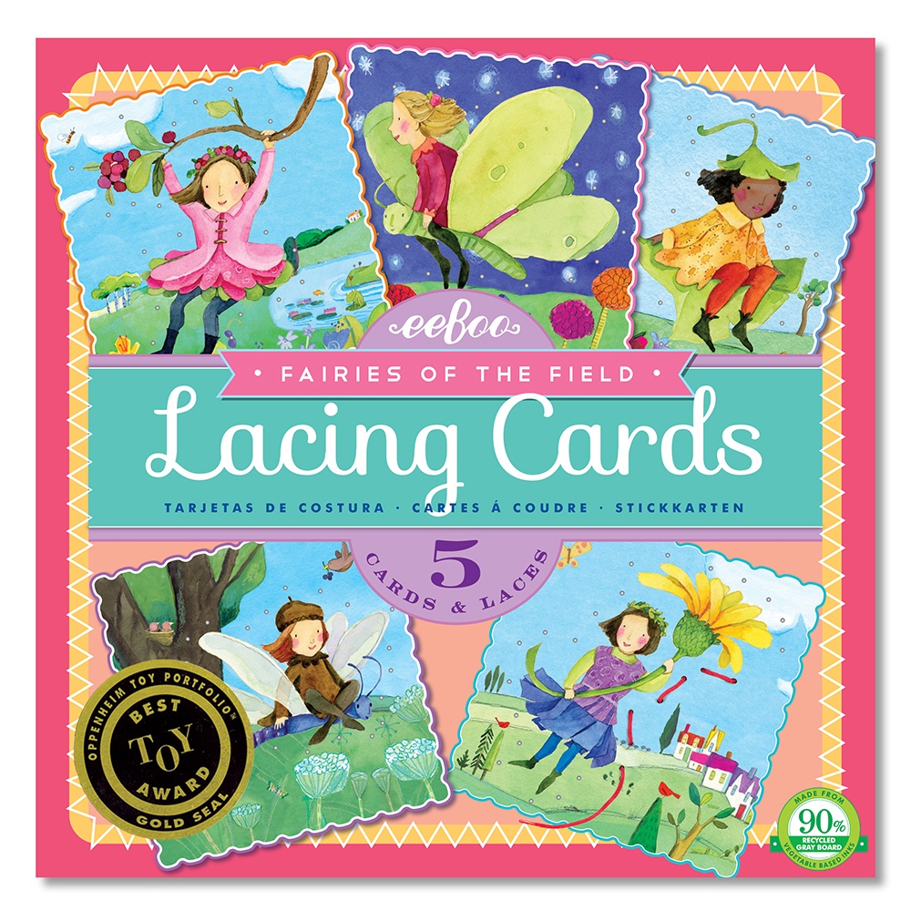 eeBoo - Fine Motor Lacing Activity Cards & Laces - Fairies of the Field -** - Image 3