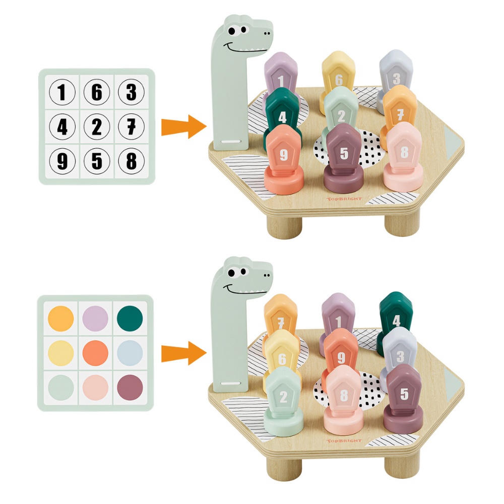 TopBright - Dino Twist Game - Color Number Matching Pattern Toy for Toddlers - Image 7
