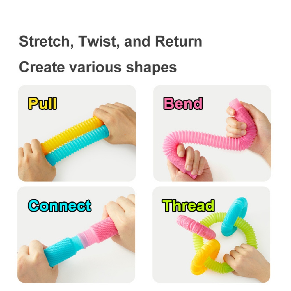 Mideer - Glow Pop Tube Sensory Fidget Toy with Light-Up Balls for Kids - Image 5