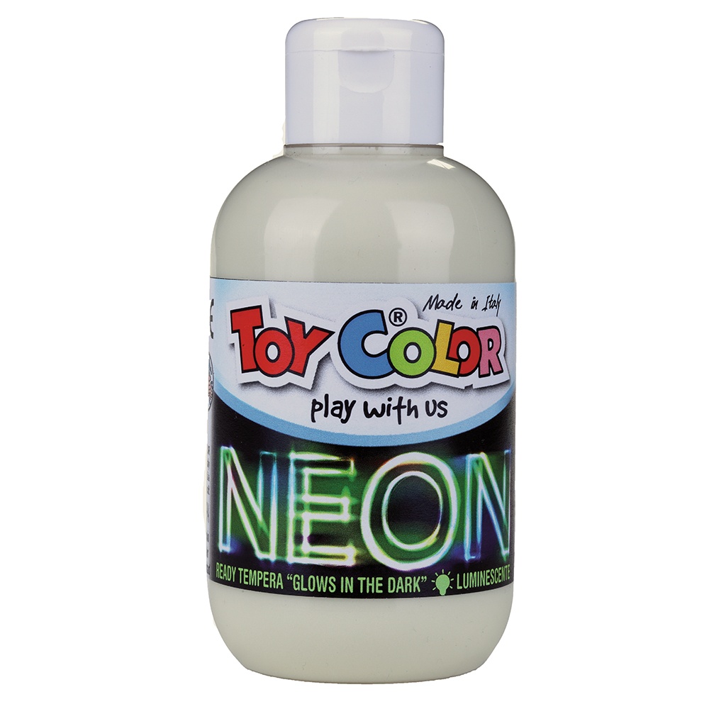 Toy Color - Glow-in-the-Dark Superwashable Ready-Mix Tempera Paint for Kids - 250ml