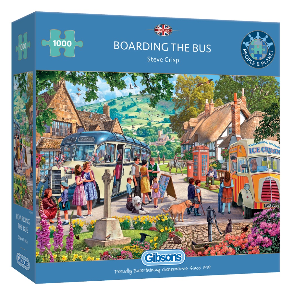 Gibsons - Boarding the Bus - 1000 Piece Jigsaw Puzzle