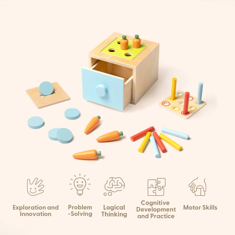 TookyToy - Montessori Activity Box The Thinker Playset - 7-12 Months - Image 7