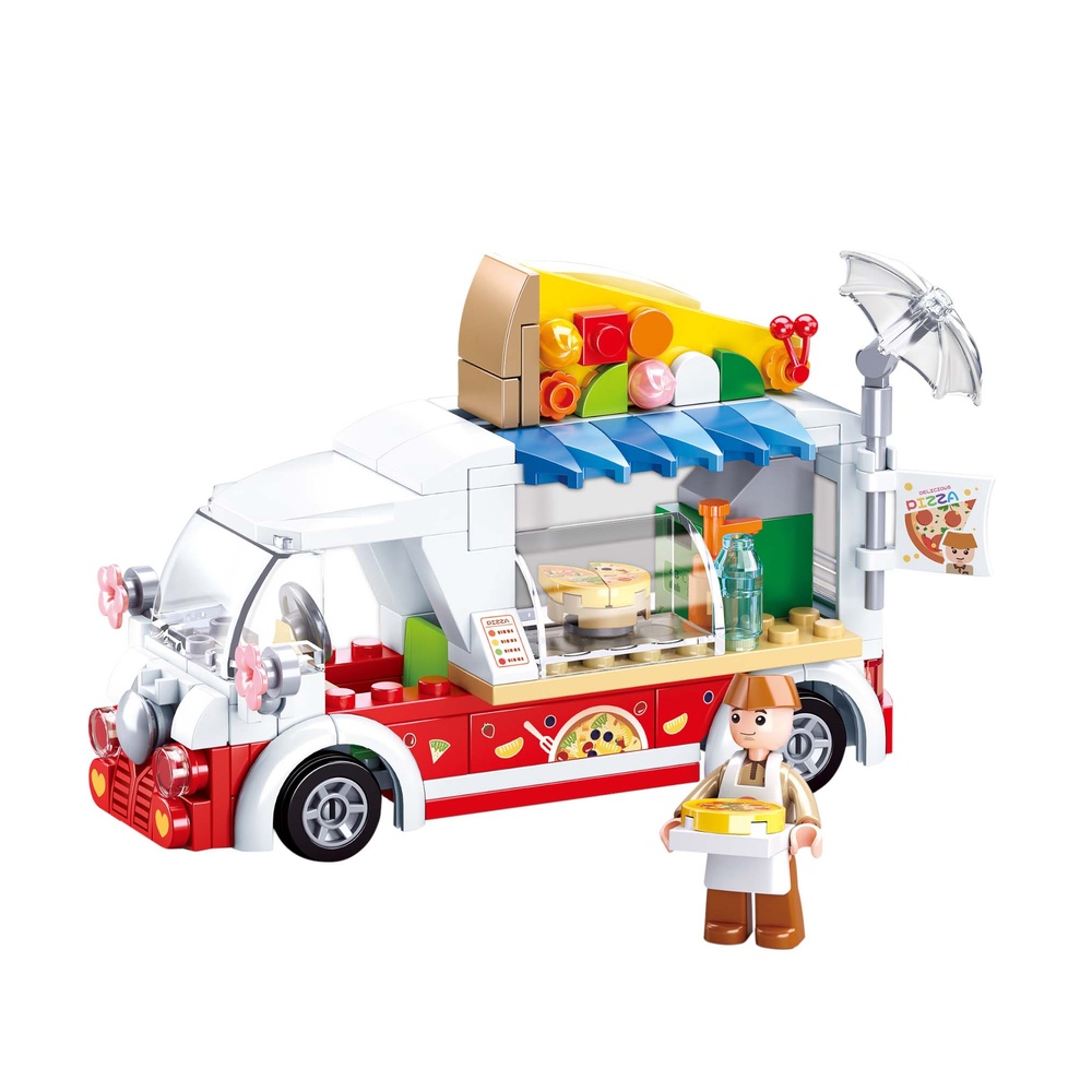 Sluban Building Set: Girls Dream - Pizza Truck - 156pcs - Image 2