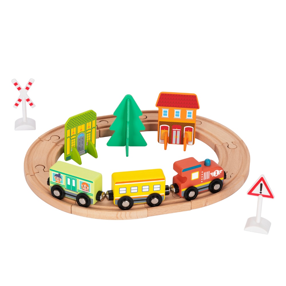 hi Pando - Magnetic Train Set - City Themed - 23pcs - Image 2