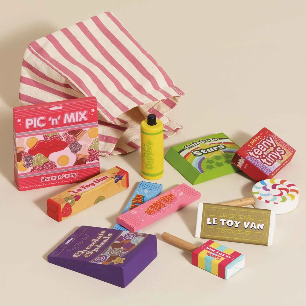 Le Toy Van - Wooden Retro Sweets and Candy Set - 11pcs - Image 2