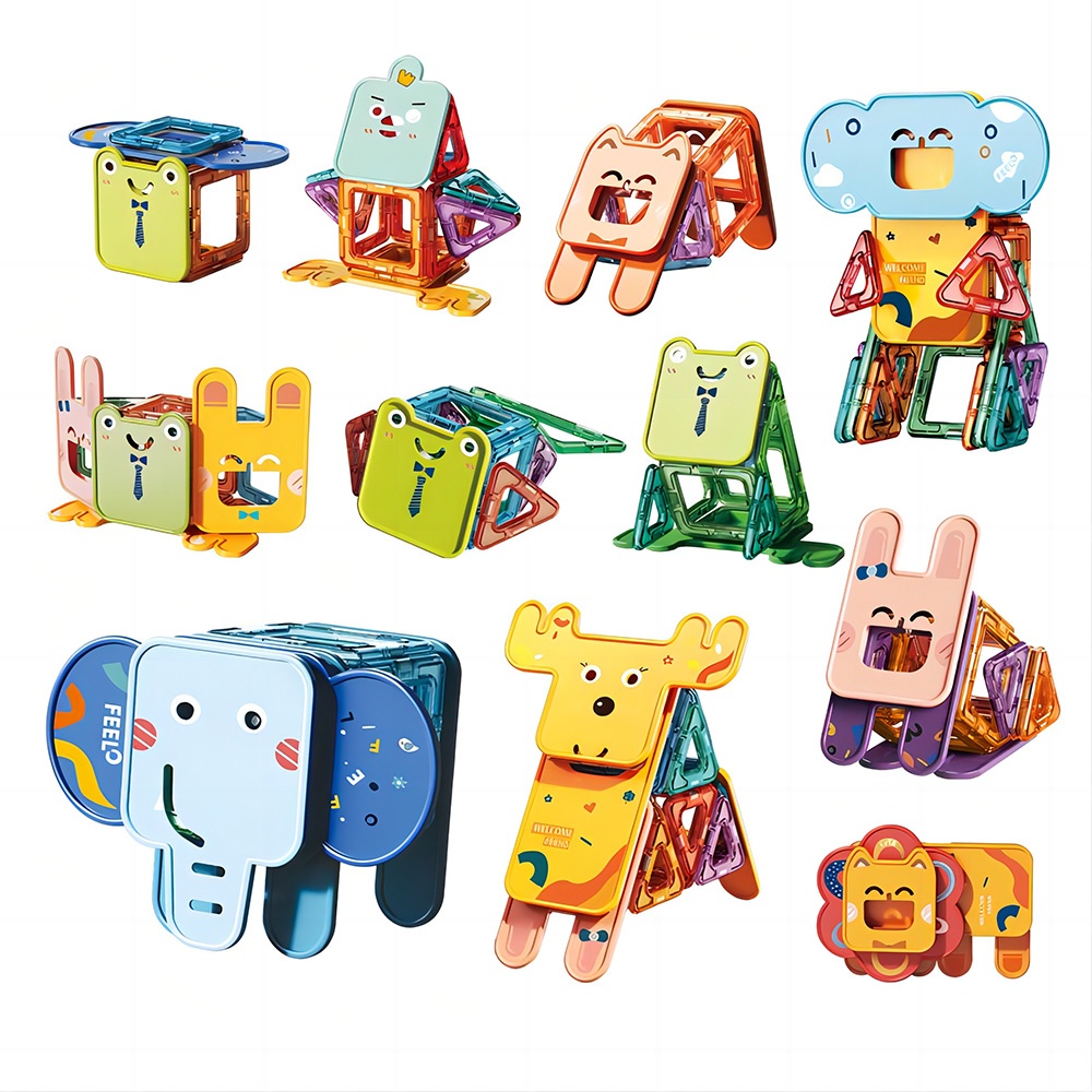 Feelo - Magnetic Tiles Activity Set - Animals - 50 Pieces-** - Image 6