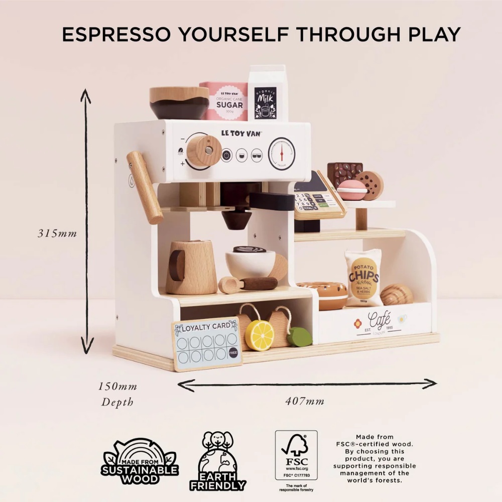 Le Toy Van - Barista Cafe Shop Playset - 18pcs - Image 6