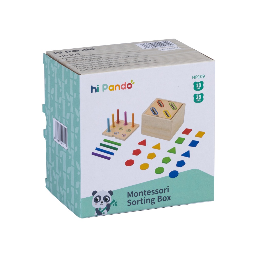 hi Pando - Montessori Shape Sorting Box Learning Toy - Image 5