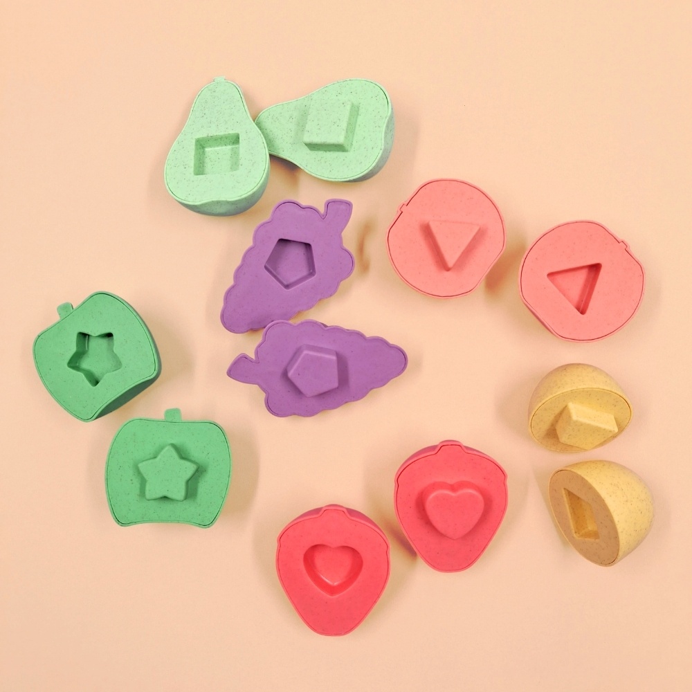 Mingli Toys - Shape Sorting Fruit Set - Eco-friendly Educational Toy - 12 Pieces - Image 2