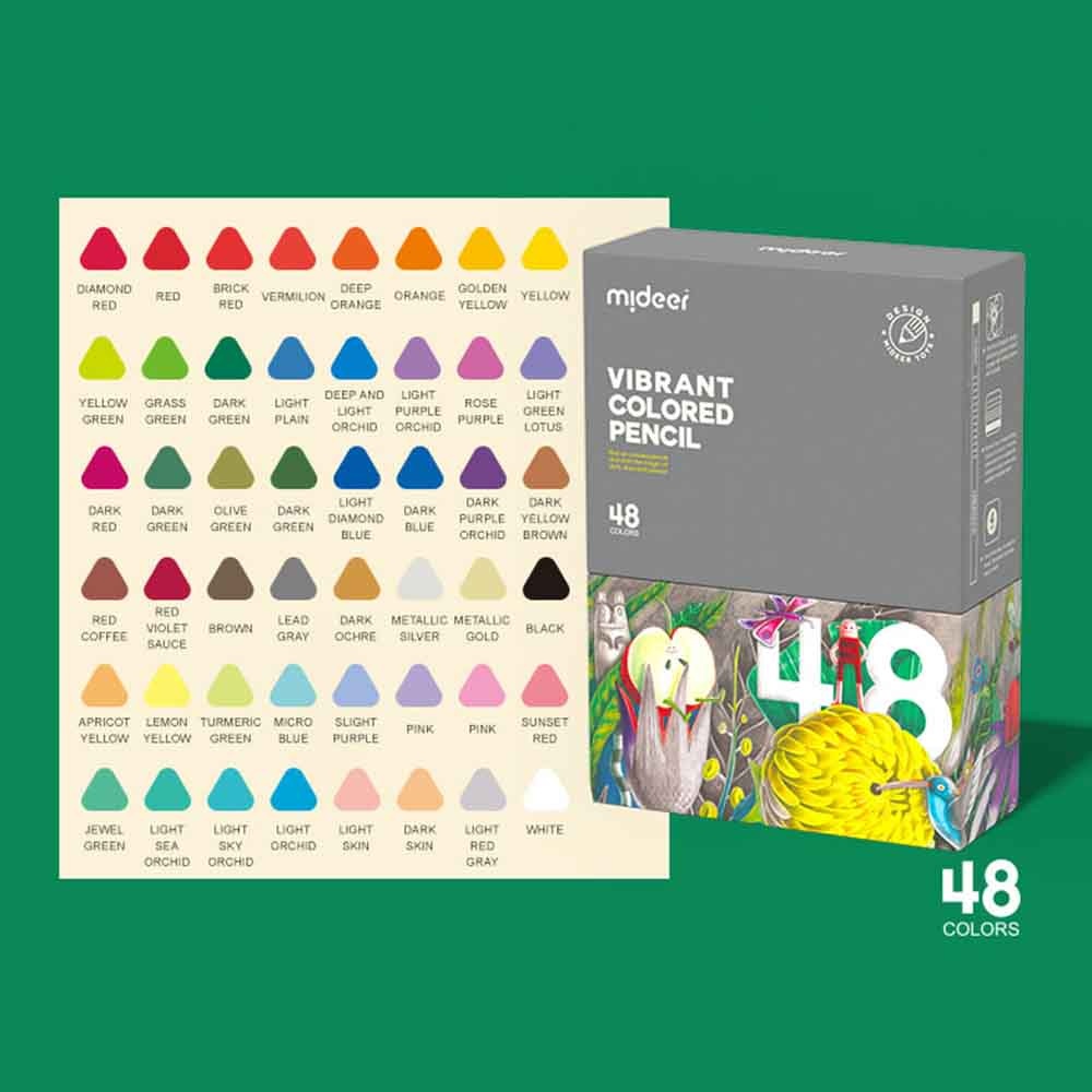 Mideer - Vibrant Coloured Pencil - 48 Colours - Image 2