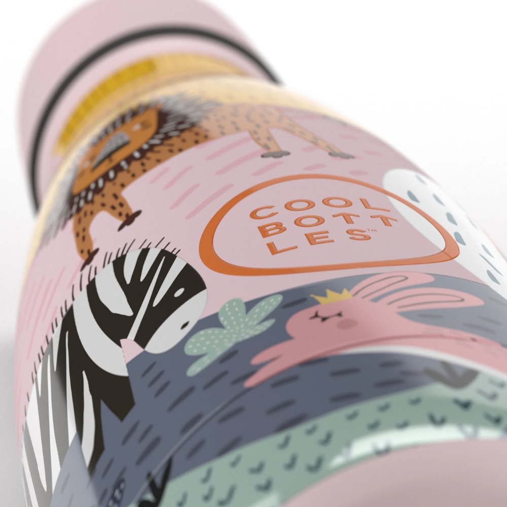 Cool Bottles - Kids Triple-Insulated Water Bottle - Savannah Kingdom 260ml - Image 4