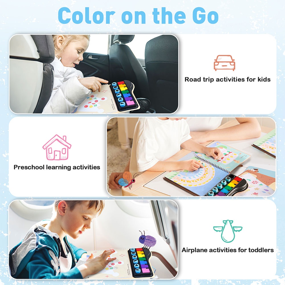 Jar Meló - Finger Paint Stamp Book - Colouring Activity with 6 Stamps & Paint Pads - Image 6