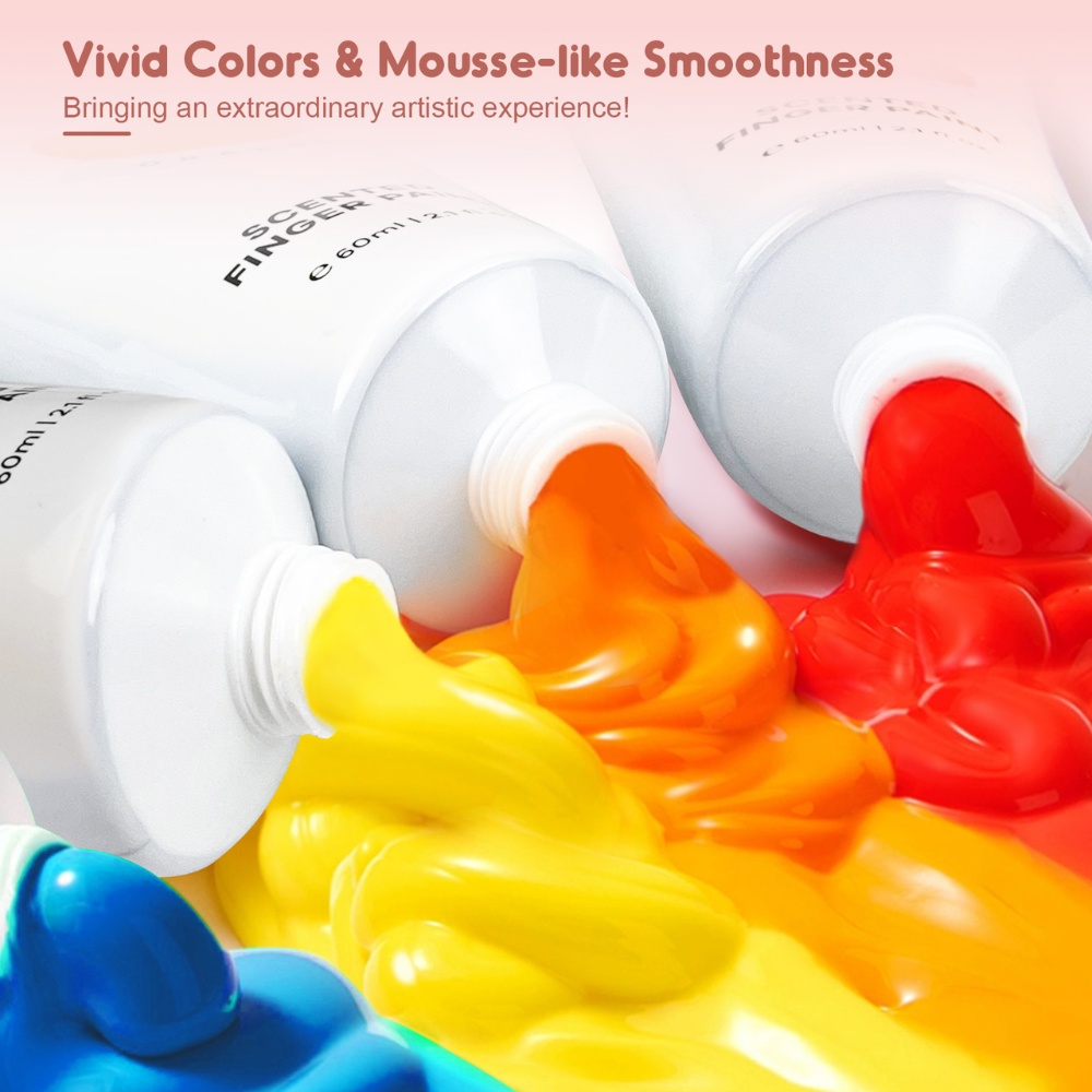 Jar Meló - Scented Finger Paint Set - 12 Colours for Kids Art & Sensory Play - Image 3