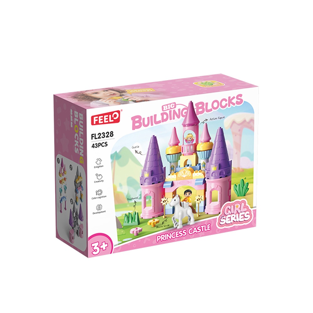 Feelo - Princess Castle - Large Building Block Set - 43 Pieces - Image 9
