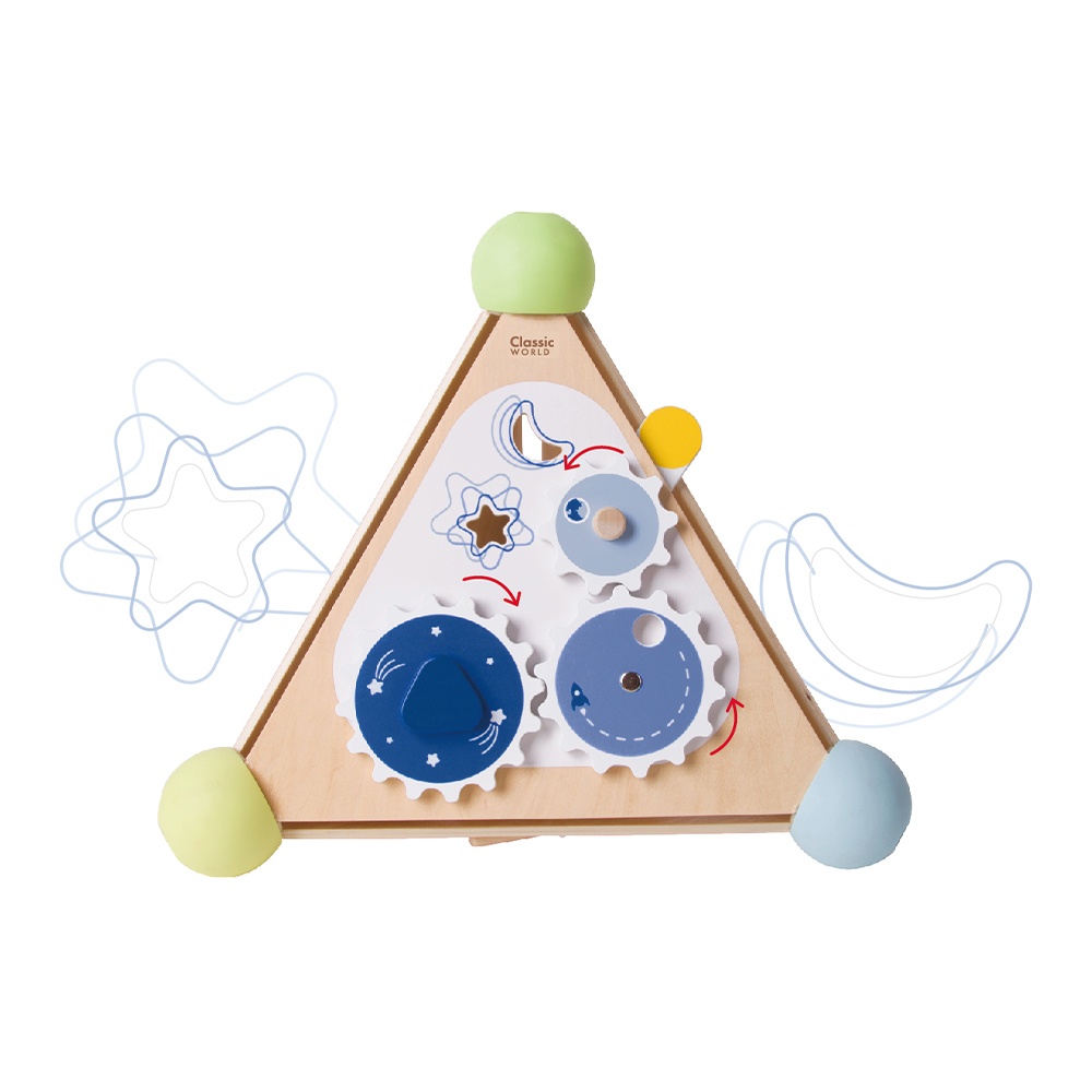 Classic World - Pyramid Activity Box - Four Sided Multi-Activity Busy Board - Image 5