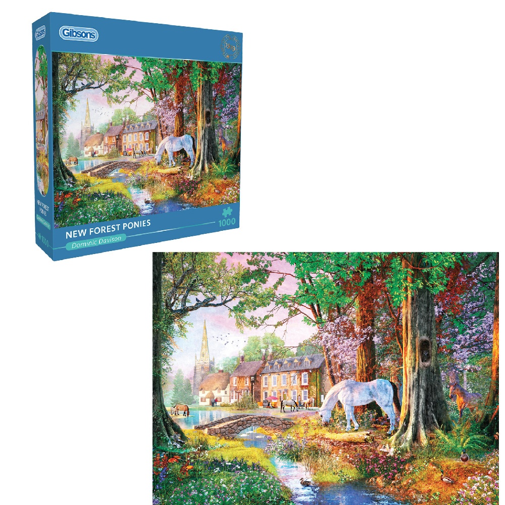 Gibsons - New Forest Ponies - 1000 Piece Jigsaw Puzzle - Image 5