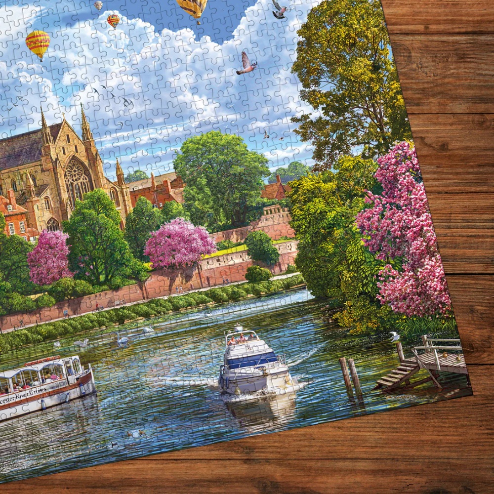 Gibsons - Worcester from the River - 1000 Piece Jigsaw Puzzle - Image 4