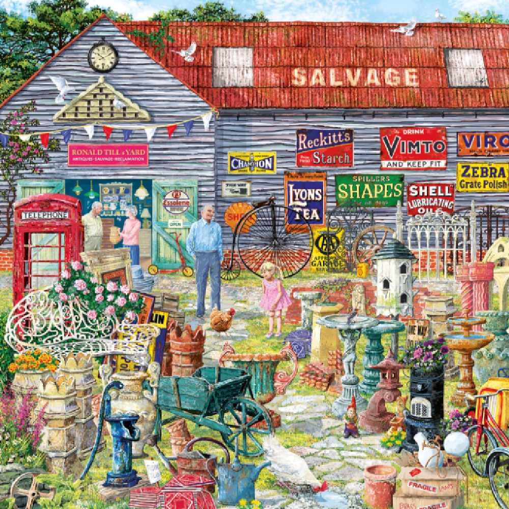 Gibsons - Pots and Penny Farthings - 2000 Piece Jigsaw Puzzle - Image 3
