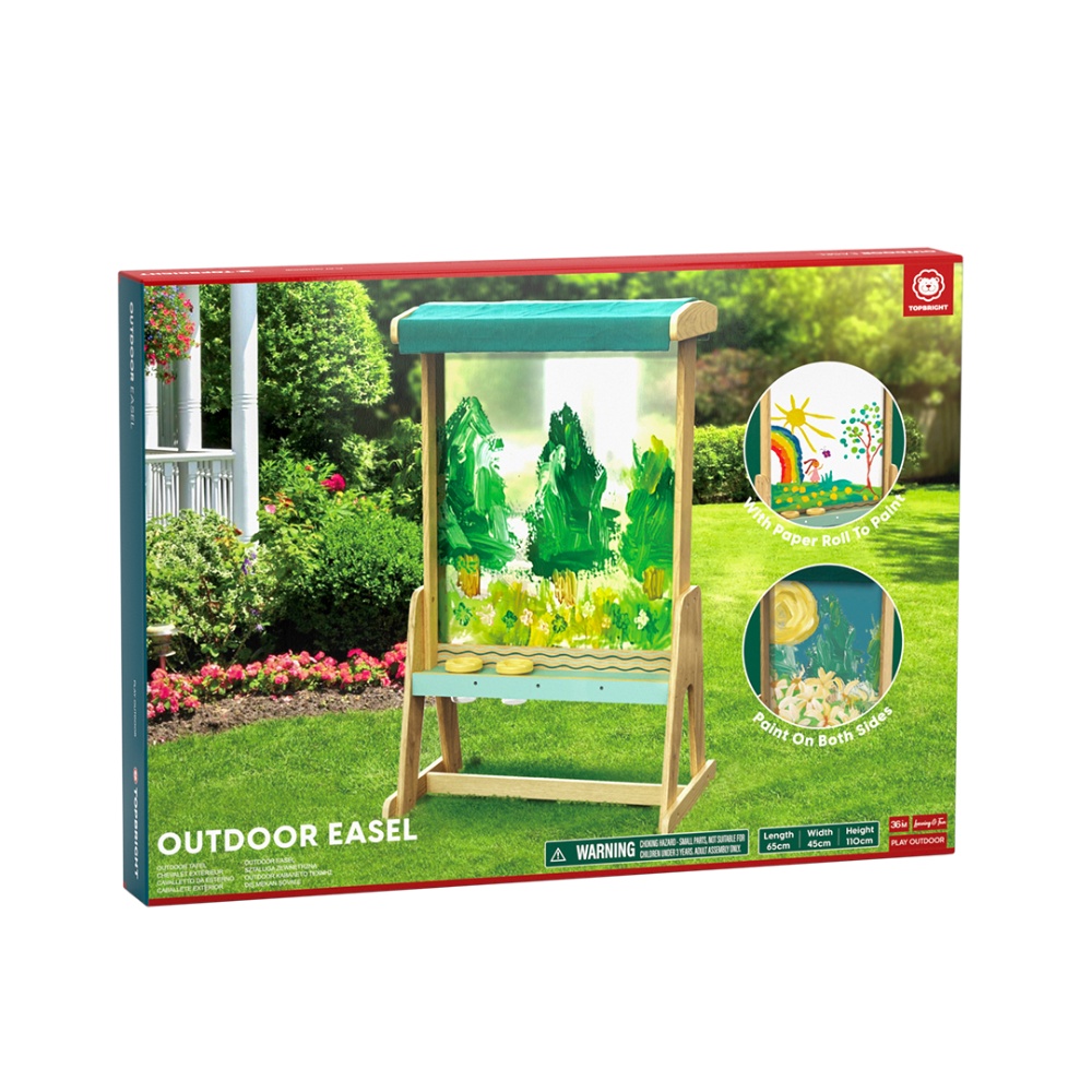 TopBright - Outdoor Painting Art Easel with Double-Sided Clear Board - 5pcs - Image 9