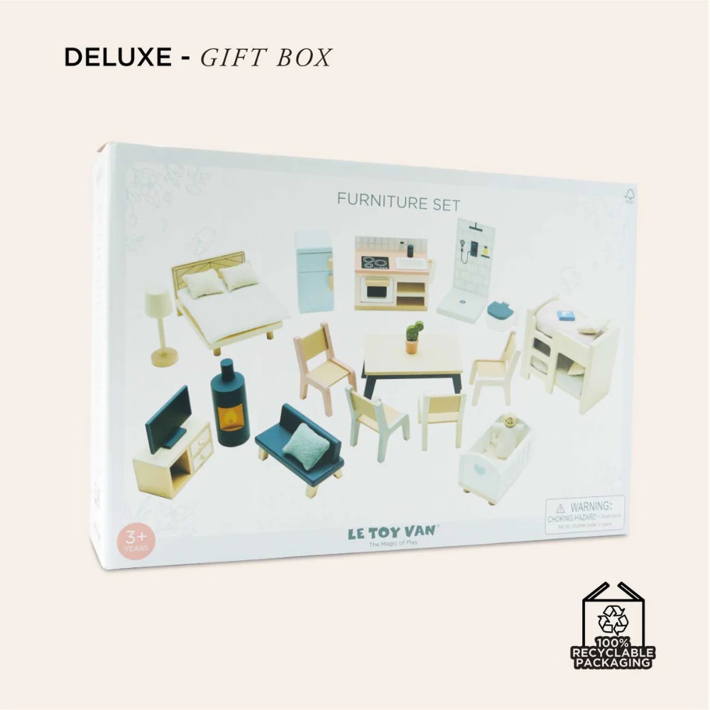 Le Toy Van - Complete Dolls House Furniture Set - 35pcs - Image 8