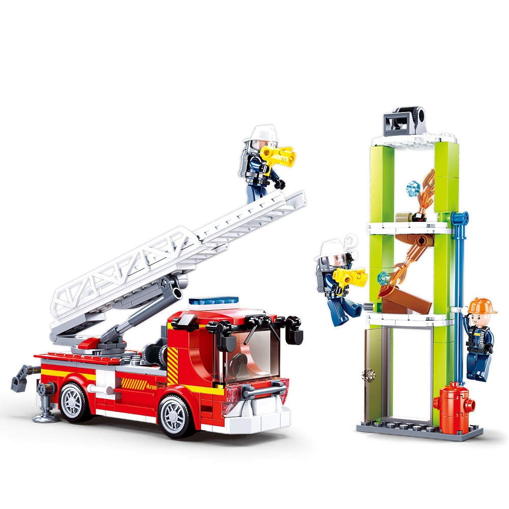 Sluban Building Set: Fire - Fire Engine - 343pcs - Image 2