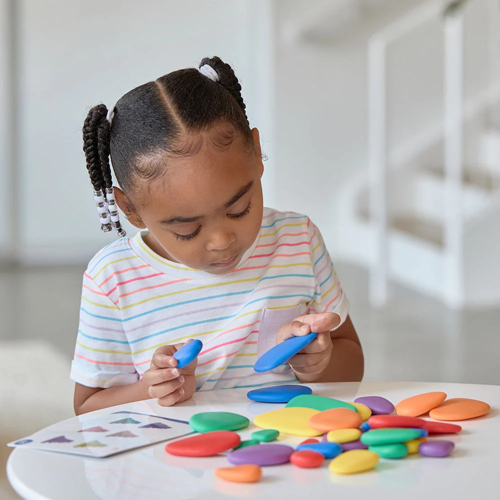 EDX Education - Rainbow Pebbles - 6 Colours 6 Sizes - 36pcs - Polybag - Image 2