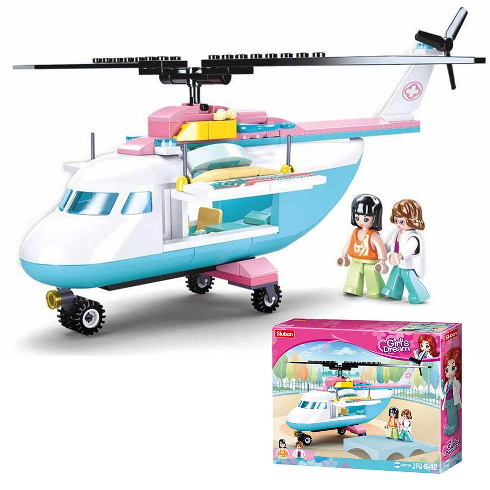 Sluban Building Set: Girls Dream - Helicopter - 163pcs - Image 3
