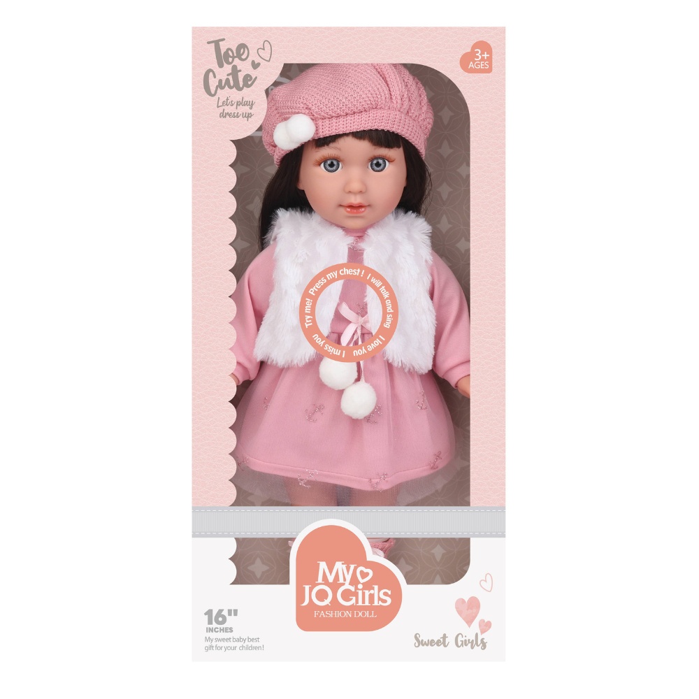 Fashion Doll with Sound - Nina - Dress, Beanie & Shoes - 40cm-** - Image 5