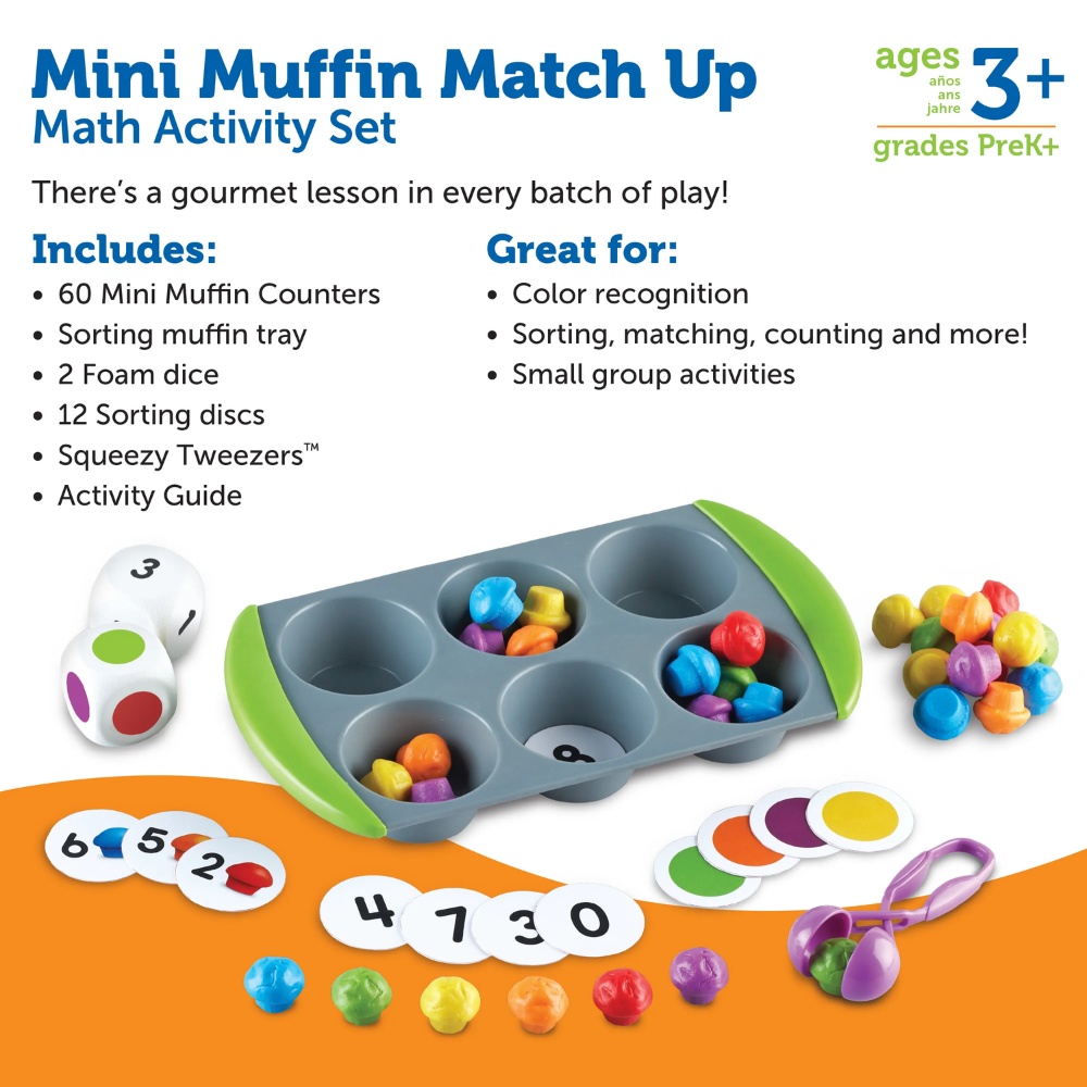 Learning Resources - Muffin Match Up: Counting Colour Sorting Fine Motor Toy for Toddlers - Image 6